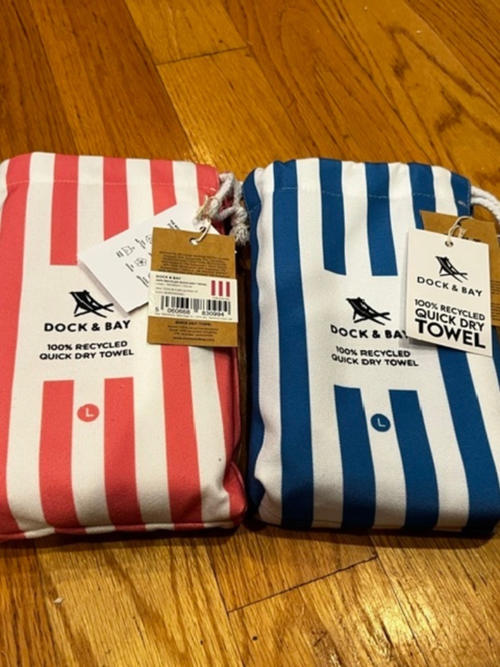 NWT Dock & Bay 100% Recycled Quick Dry Towels, set of 2